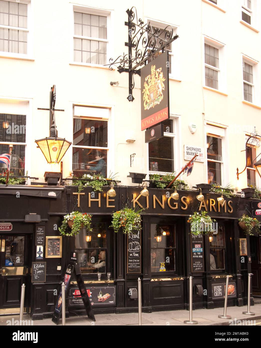 The Kings Arms Pub, Shepherd Market, Mayfair, Westminster, London, UK Stock Photo