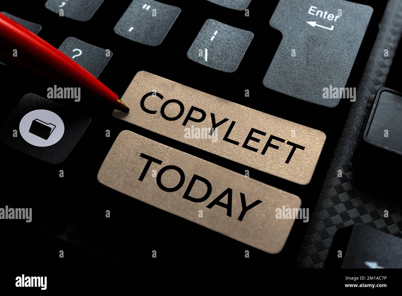 Text sign showing Copyleft. Conceptual photo the right to freely use