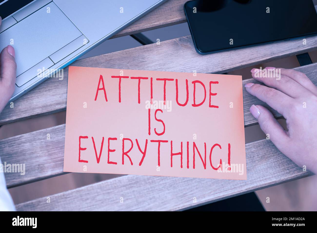Writing displaying text Attitude Is Everything. Internet Concept Personal Outlook Perspective Orientation Behavior Stock Photo
