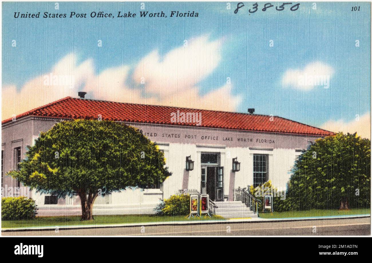 United States Post Office, Lake Worth, Florida , Post offices, Tichnor