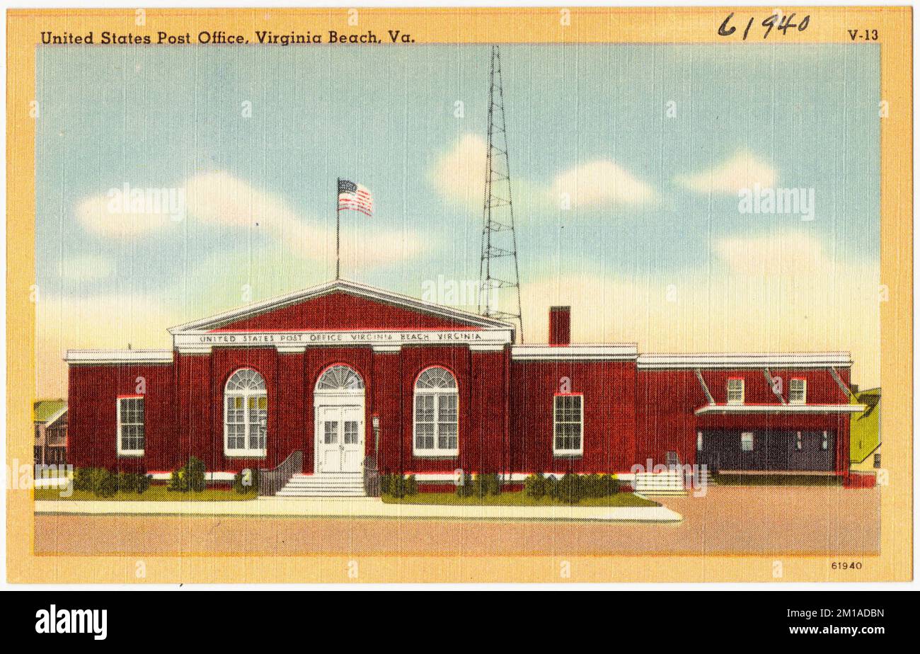 United States Post Office, Virginia Beach, Va. , Post offices, Tichnor