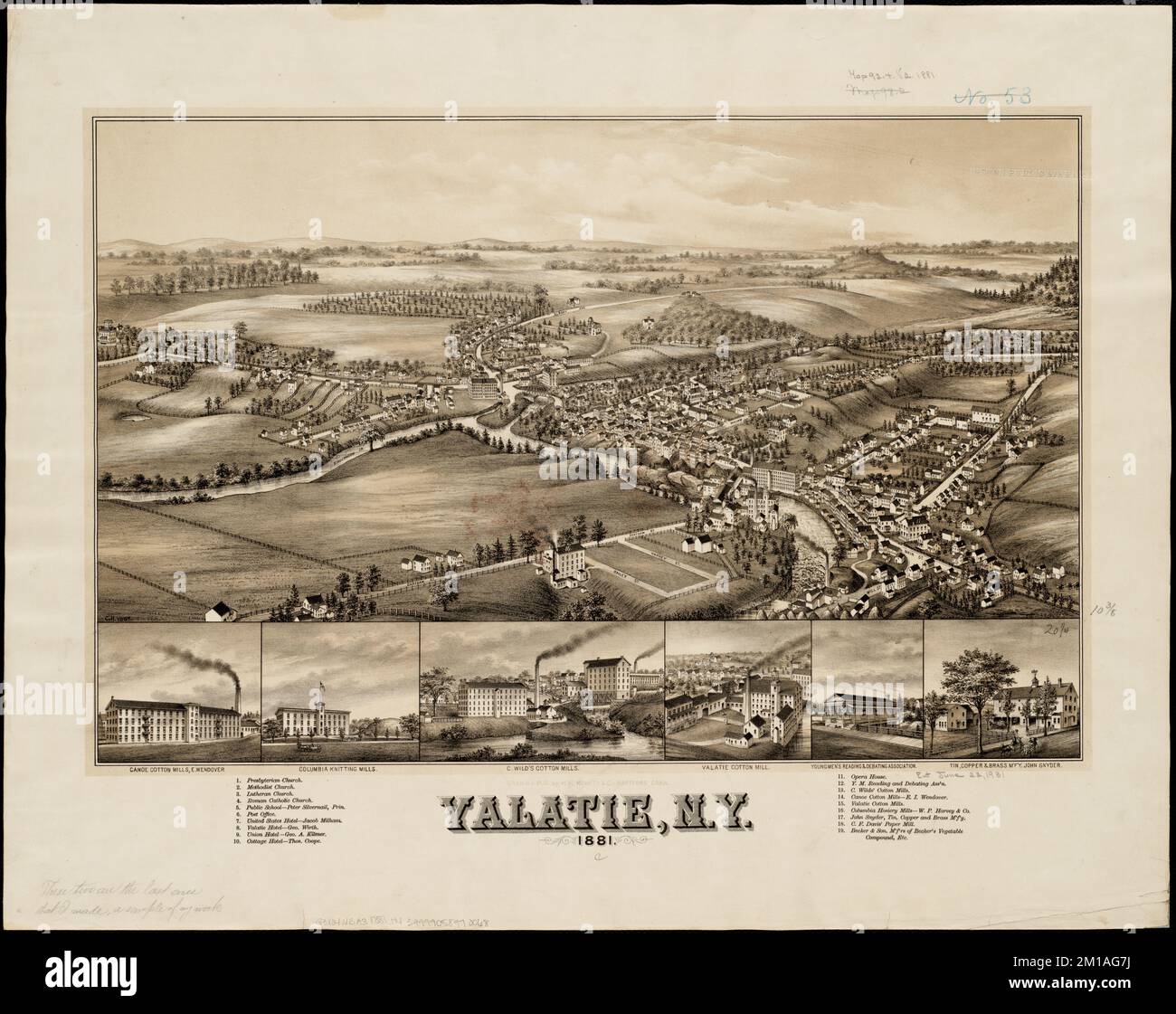 Valatie, N.Y 1881 , Valatie N.Y., Aerial views Norman B. Leventhal