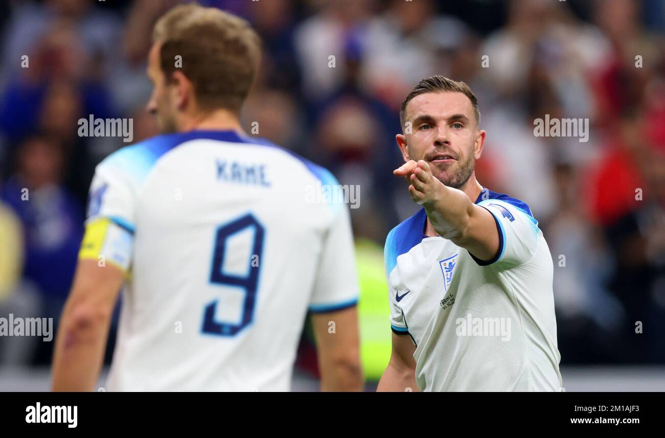 AL KHOR, QATAR - DECEMBER 10:  FIFA World Cup Qatar 2022 quarter final match between England and France at Al Bayt Stadium on December 10, 2022 in Al Khor, Qatar.  England - Frankreich 1:2  Jordan Henderson of England  Fussball WM  2022 in Qatar  FIFA Football World Cup 2022 © diebilderwelt / Alamy Stock Stock Photo