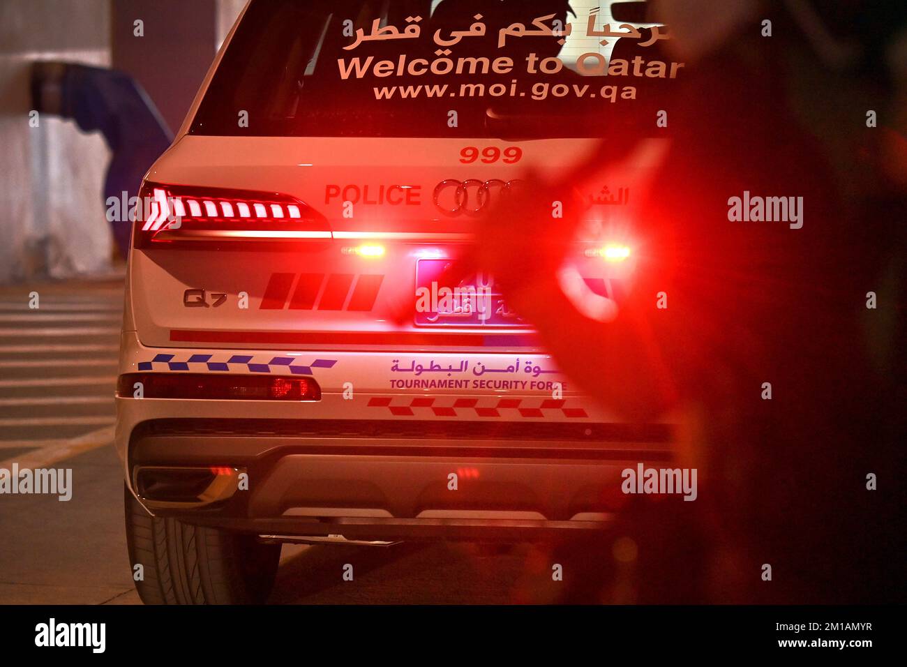 Doha, Katar. 08th Dec, 2022. AUDI police car of the Qatari police