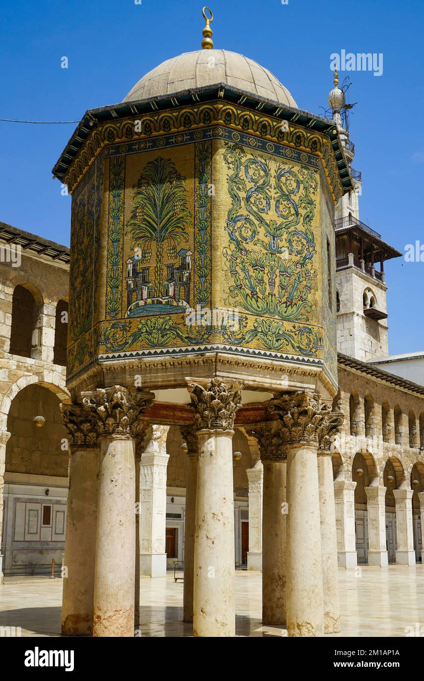 Damascus, Syria 02 September 2022 The Umayyad Mosque, one of the oldest