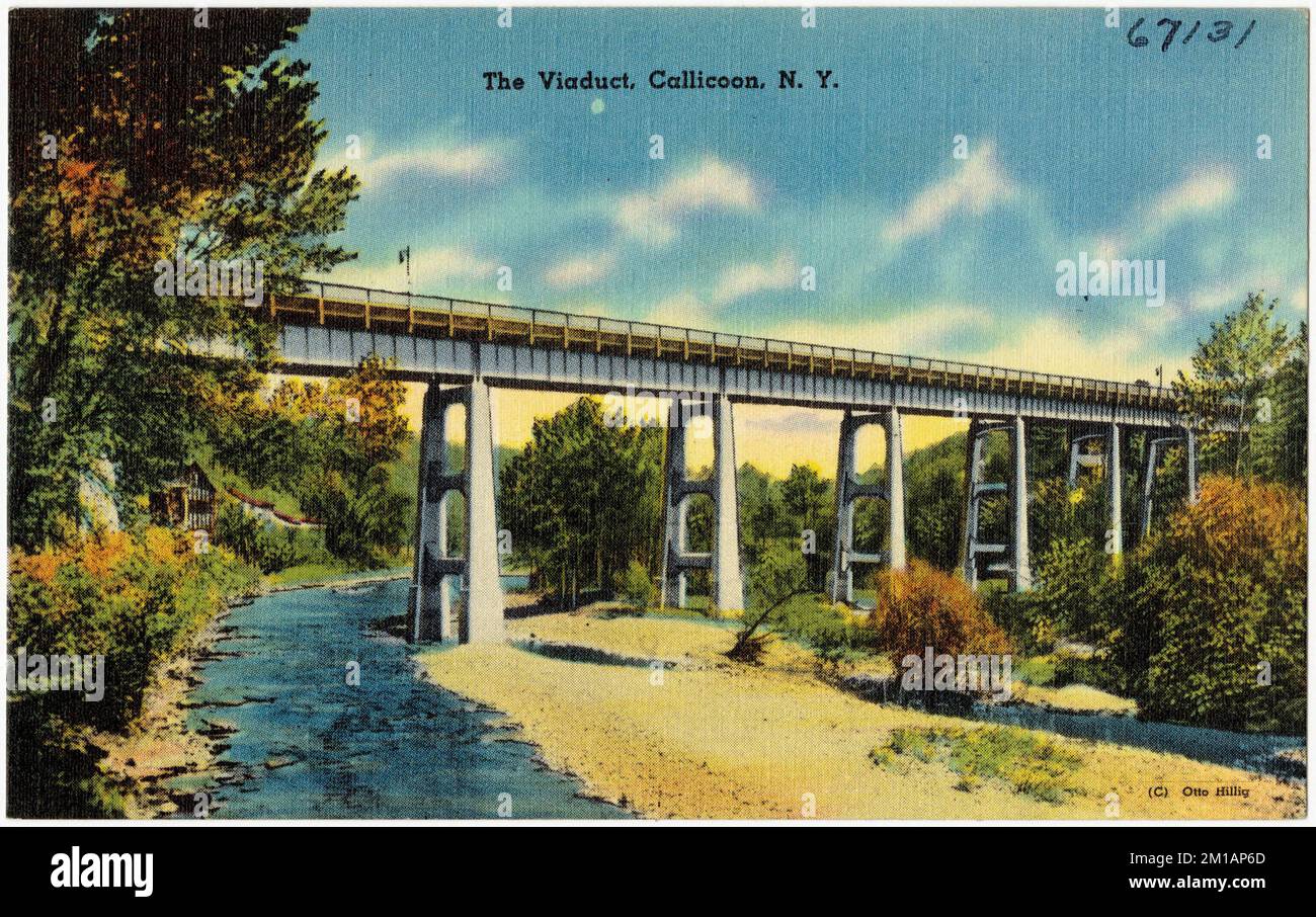 Pallicoon The viaduct, Callicoon, N. Y. , Bridges, Tichnor Brothers Collection ...