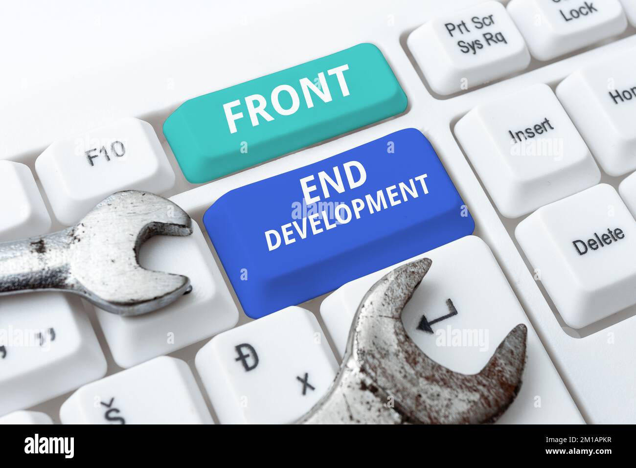 Text sign showing Front End Development. Concept meaning Altering data to graphical interface for user to view Stock Photo