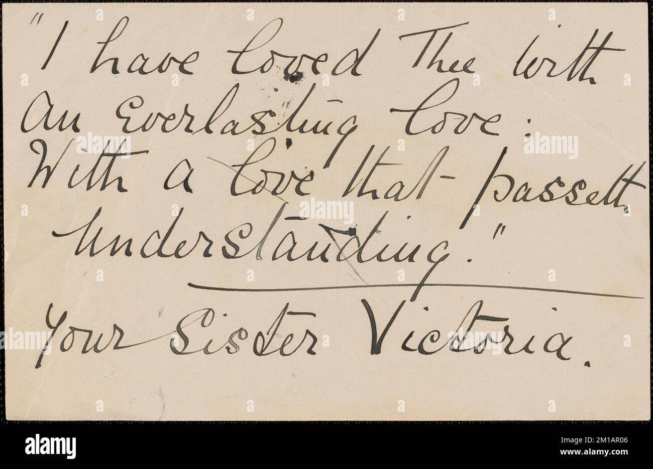 [Victoria Woodhull Martin] autograph note, [Bredon's Norton ...