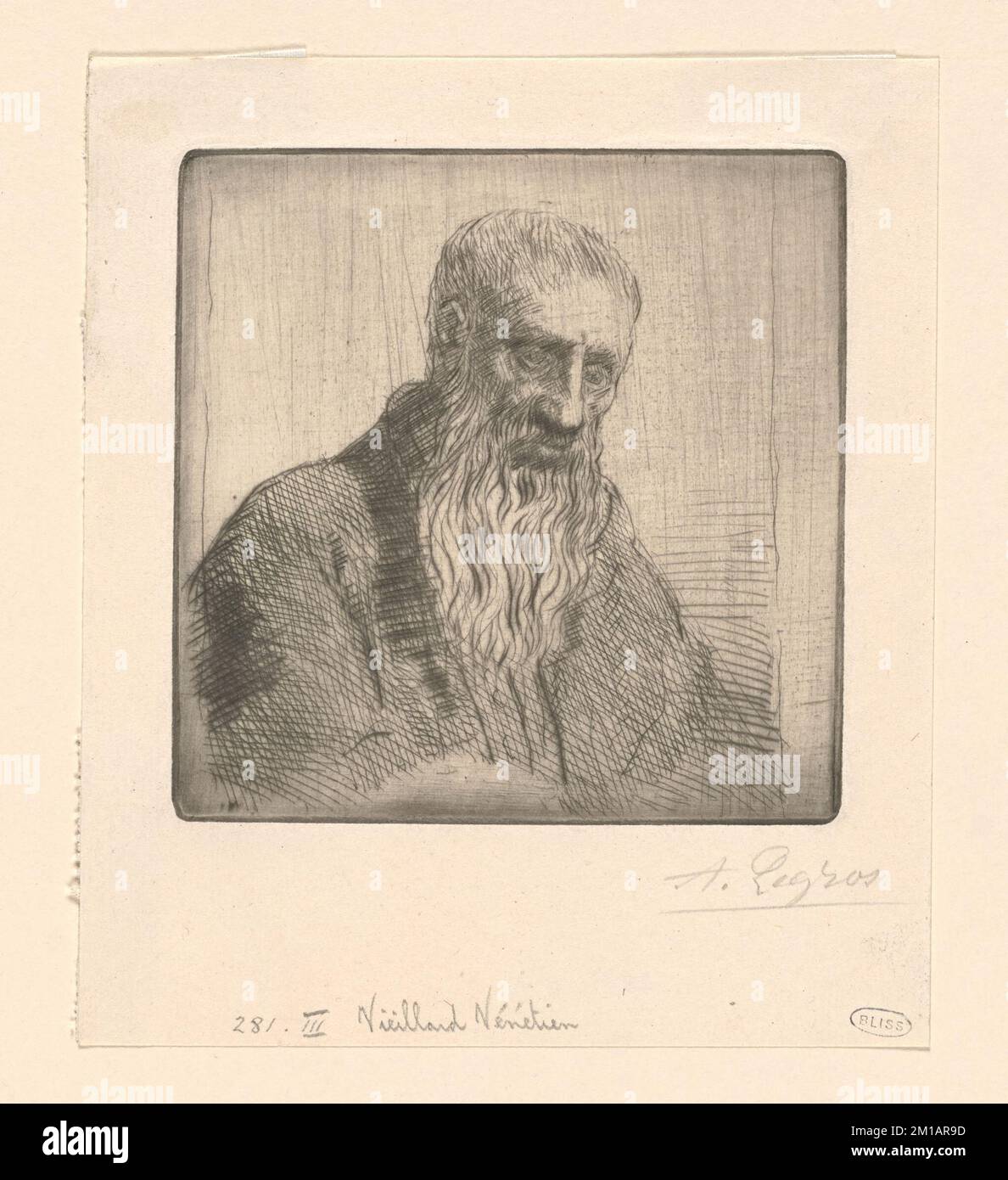Vieillard Vénétien , Older people, Alphonse Legros (1837-1911) Stock Photo