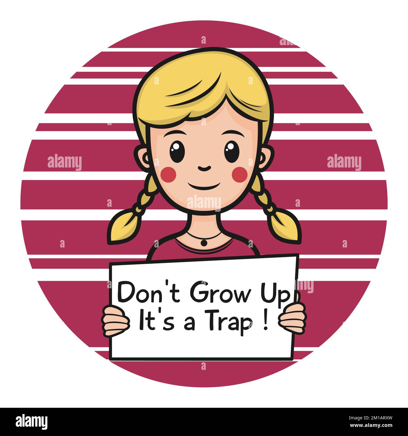 Don't Grow Up It's a Trap, Funny Typography Quote Design Stock Vector