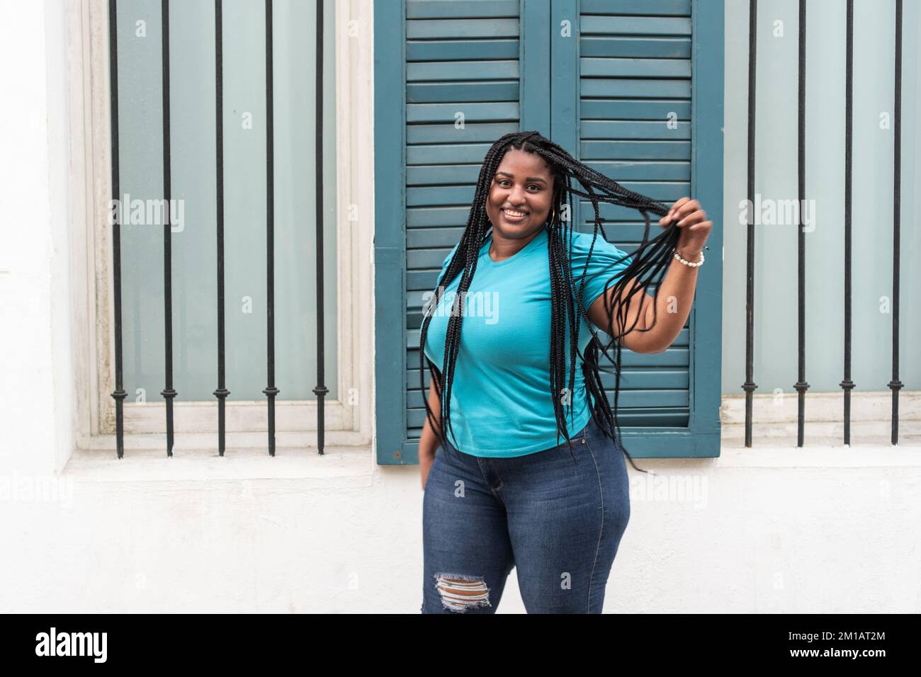 woman with long hair dancing Stock Photo - Alamy