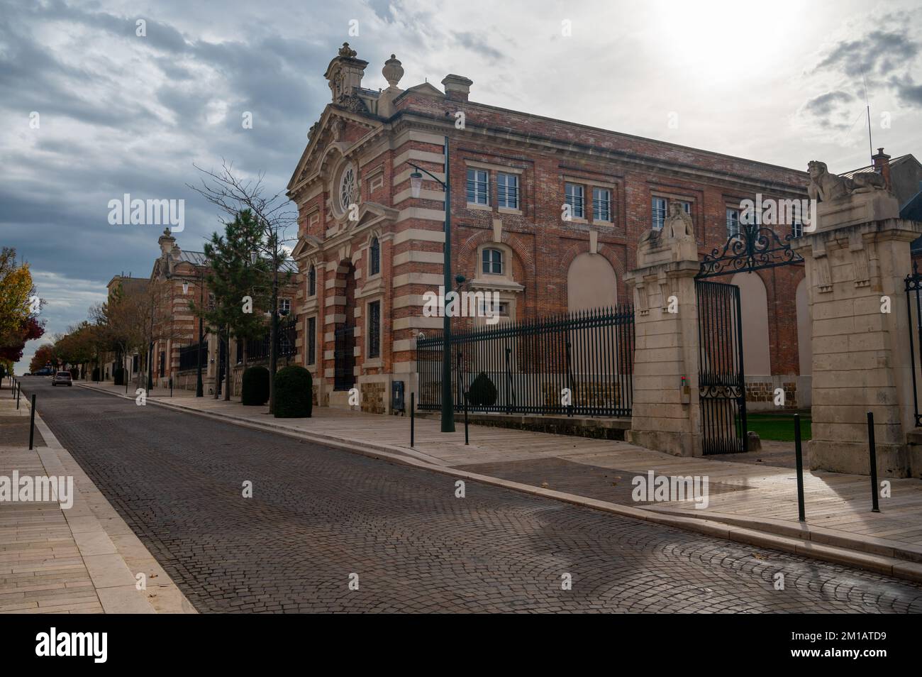 Beautiful French architecture and houses in Champagne sparkling wine making town Epernay