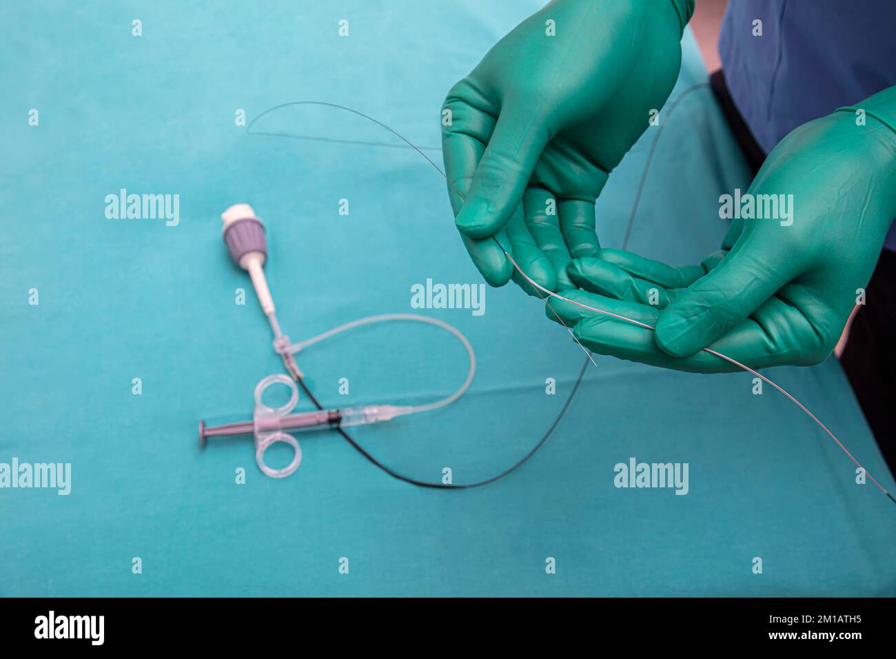 Optical coherence tomography (OCT). Purge catheter with contrast