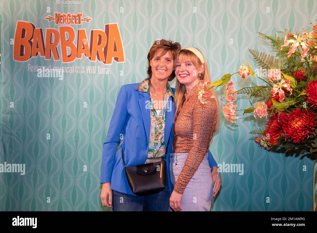 Guests pictured at the premiere of 'Vergeet Barbara', a musical based on the oeuvre of Flemish singer Will Tura, at the Studio 100 pop-up theatre in Puurs, on Sunday 11 December 2022. BELGA PHOTO NICOLAS MAETERLINCK Stock Photo