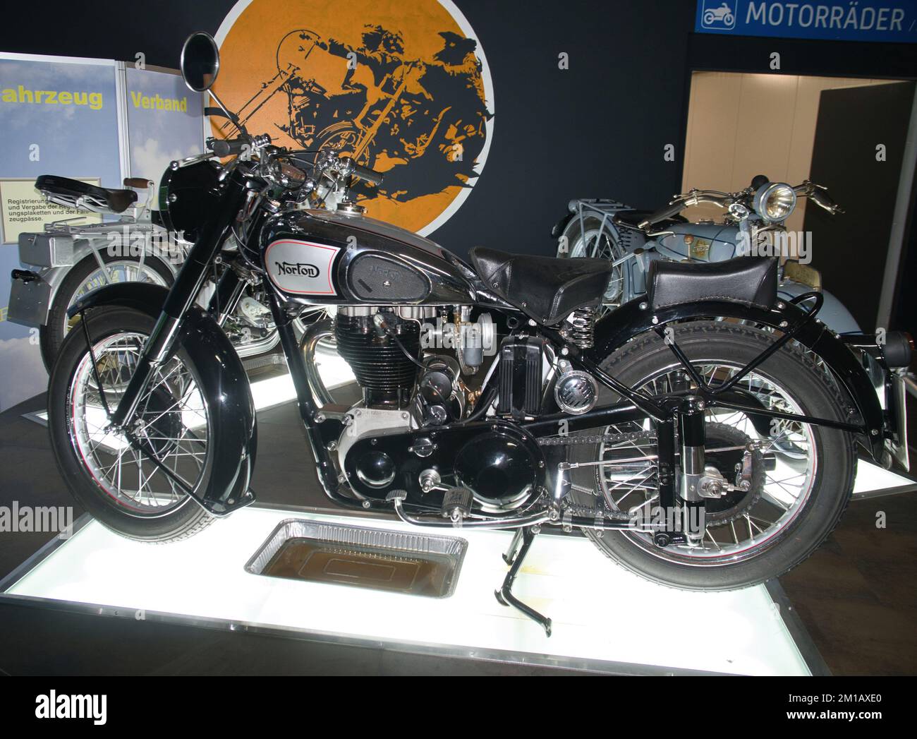 A classic Norton Motorbike at the Technik Museum, Sinsheim, Speyer, Germany Stock Photo