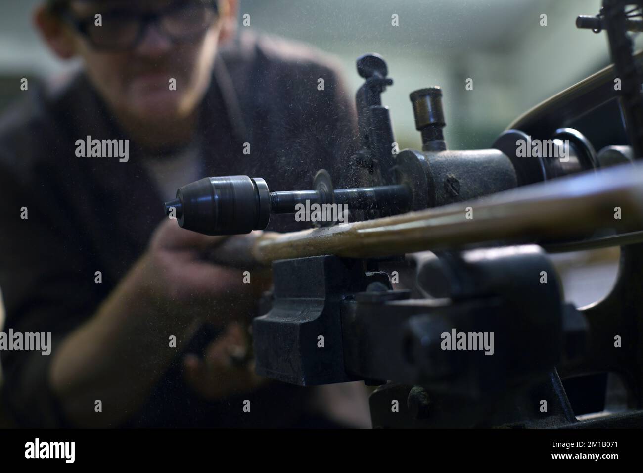 James Smith & Sons making traditional umbrella in their ,in