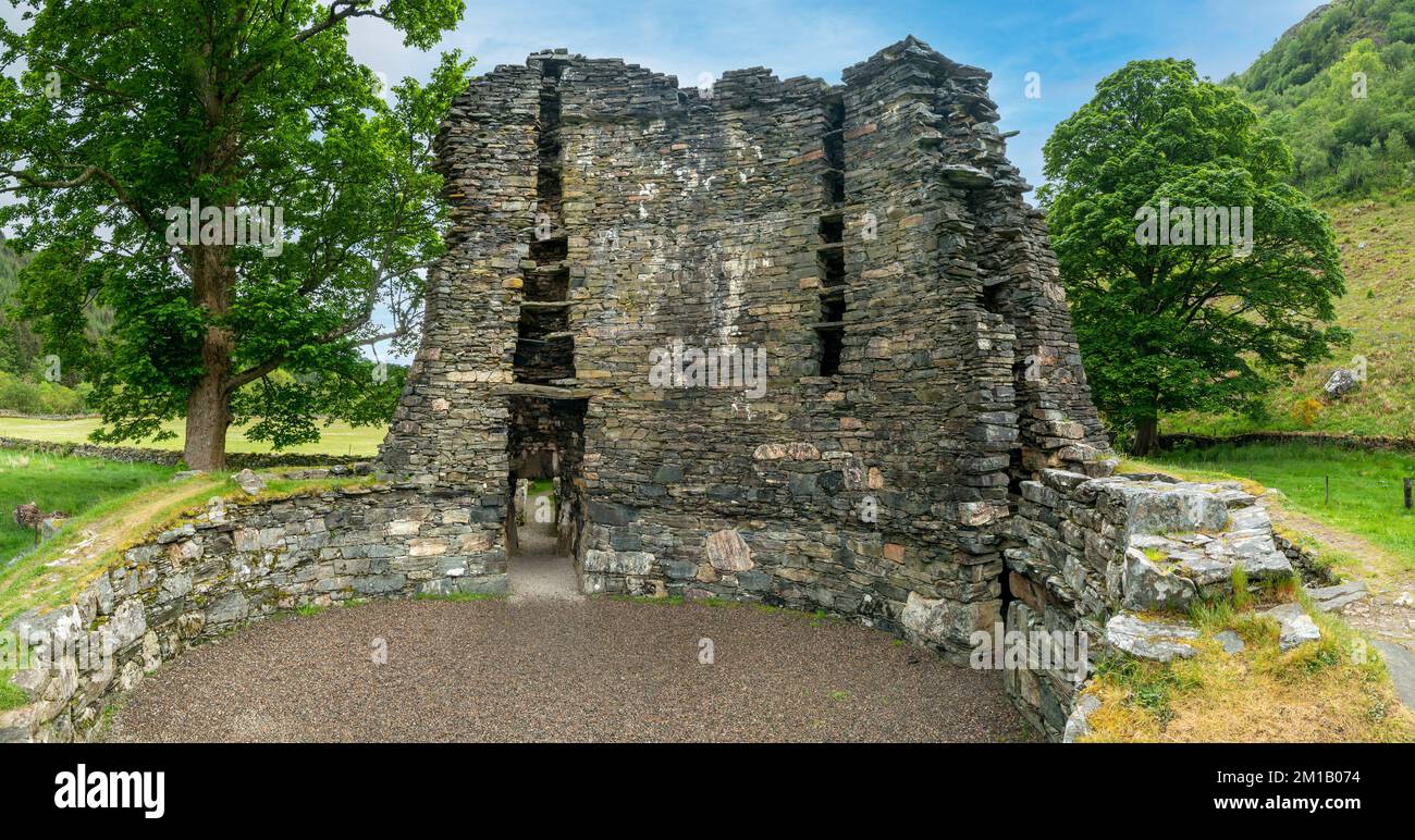 Ruins of Dun Telve Broch, an ancient Scottish roundhouse, Glenelg, Scotland. UK Stock Photo