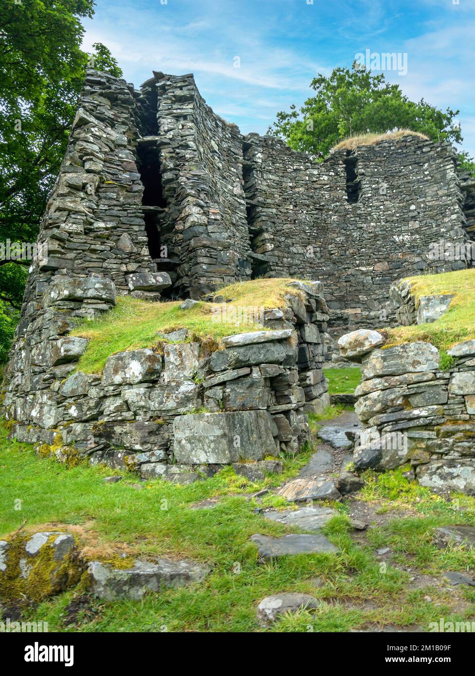 Ruins of Dun Troddan Broch, an ancient Scottish roundhouse, Glenelg, Scotland. UK Stock Photo