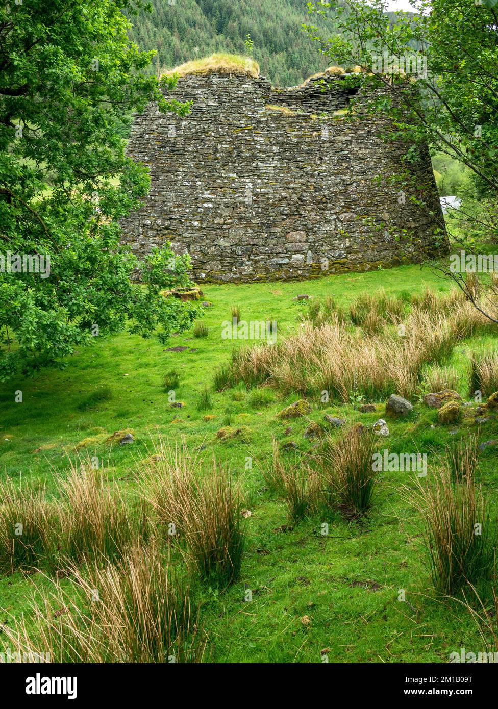 Ruins of Dun Troddan Broch, an ancient Scottish roundhouse, Glenelg, Scotland. UK Stock Photo