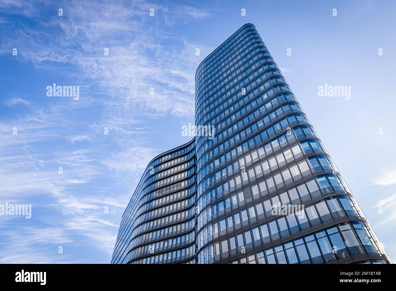 Modern buildings in Vienna. Beautiful buildings with large glass windows in Vienna, Austria. Stock Photo