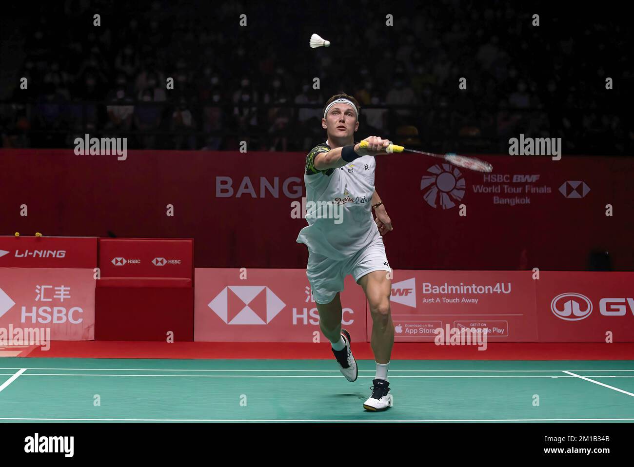 Viktor Axelsen Of Denmark Plays Against Anthony Sinisuka Ginting Of ...