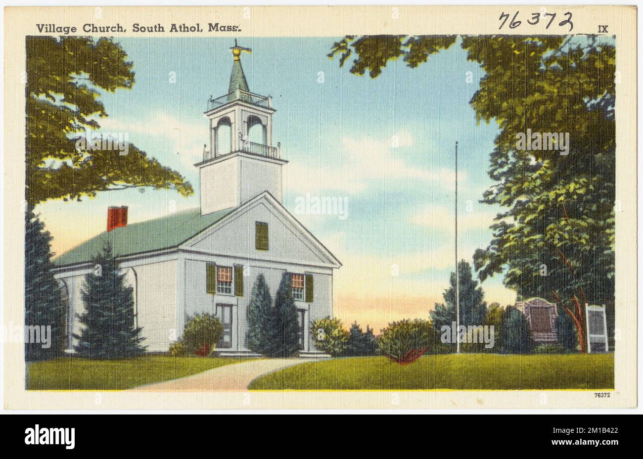 Village Church, South Athol, Mass. , Churches, Tichnor Brothers