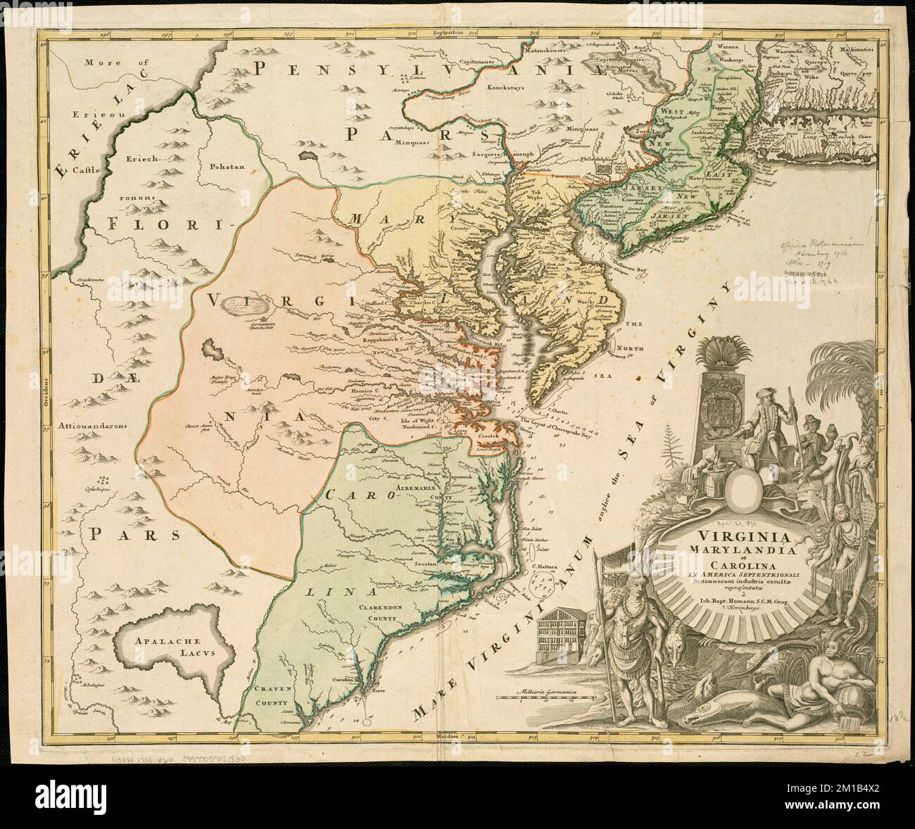 Virginia Marylandia et Carolina - Virginia Marylandia Et Carolina In America Septentrionali Brittannorum Industria Excult Atlantic States Maps Early Works To 1800 Virginia Maps Early Works To 1800 Maryland Maps Early Works To 1800 North Carolina Maps Early Works To 1800 Norman B Leventhal Map Center Collection 2M1B4X2
