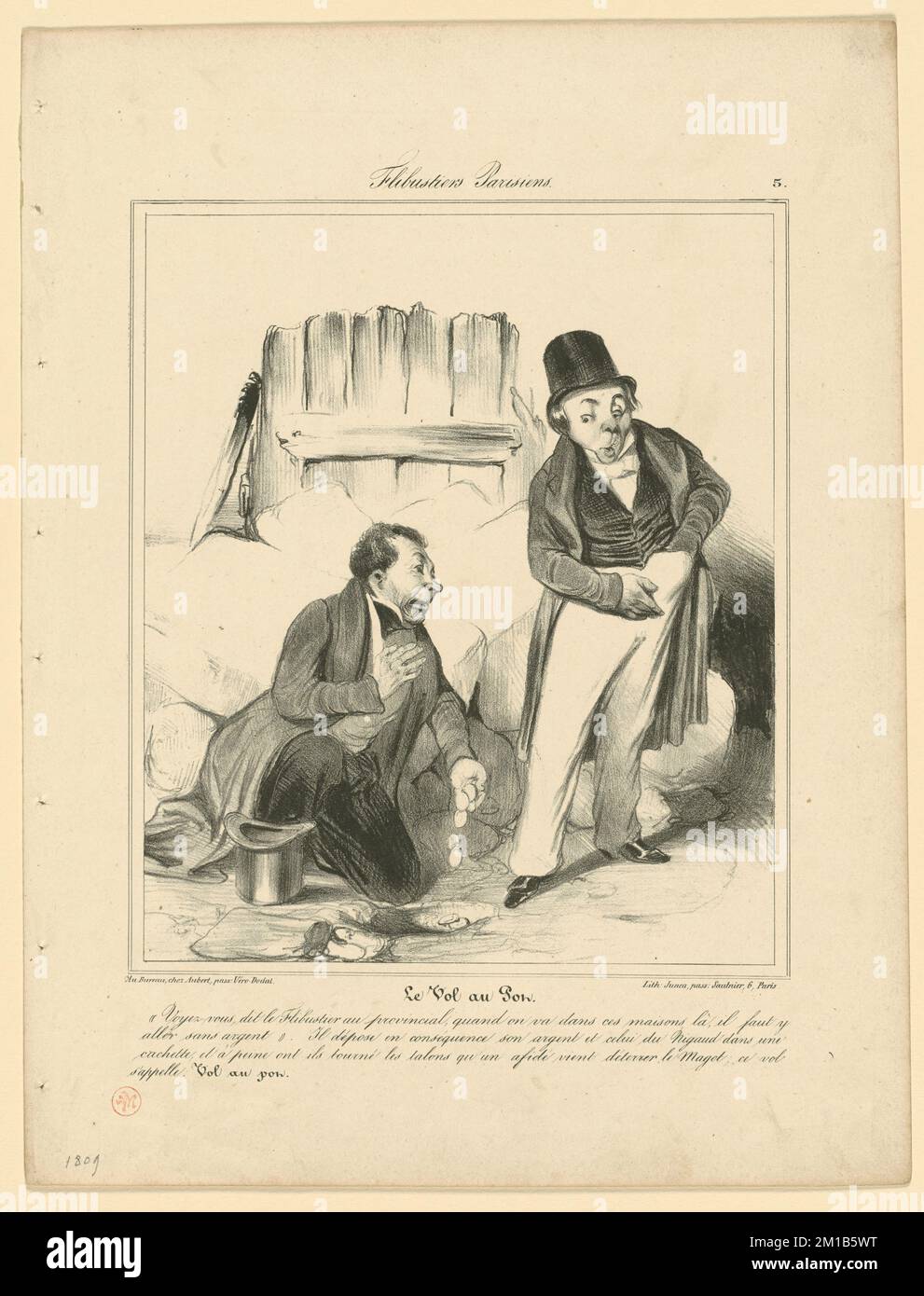 Le vol au pot. Honoré Daumier (1808-1879). Lithographs Stock Photo - Alamy