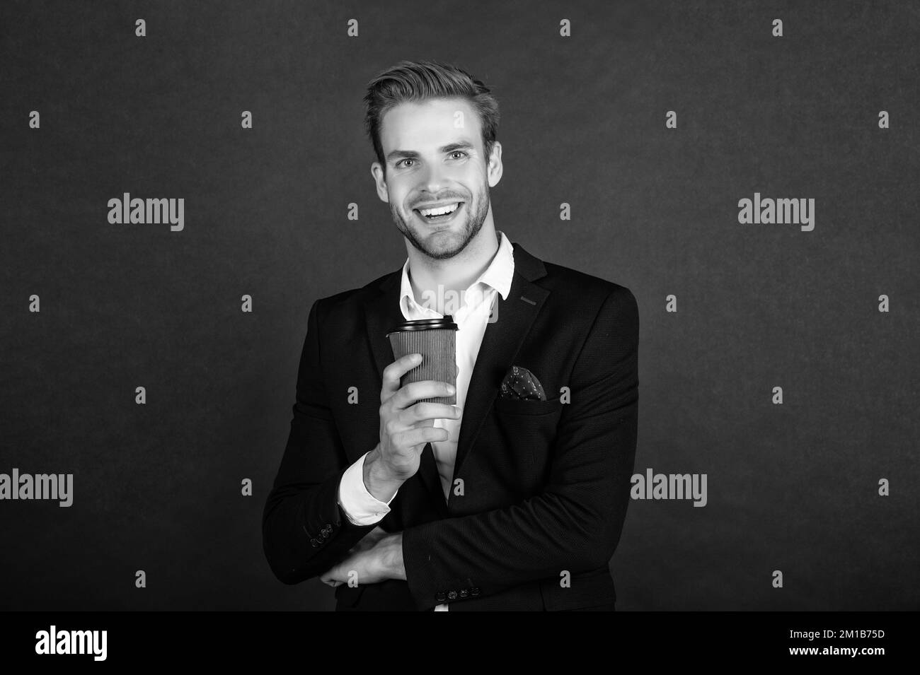 Happy entrepreneur Black and White Stock Photos & Images - Alamy