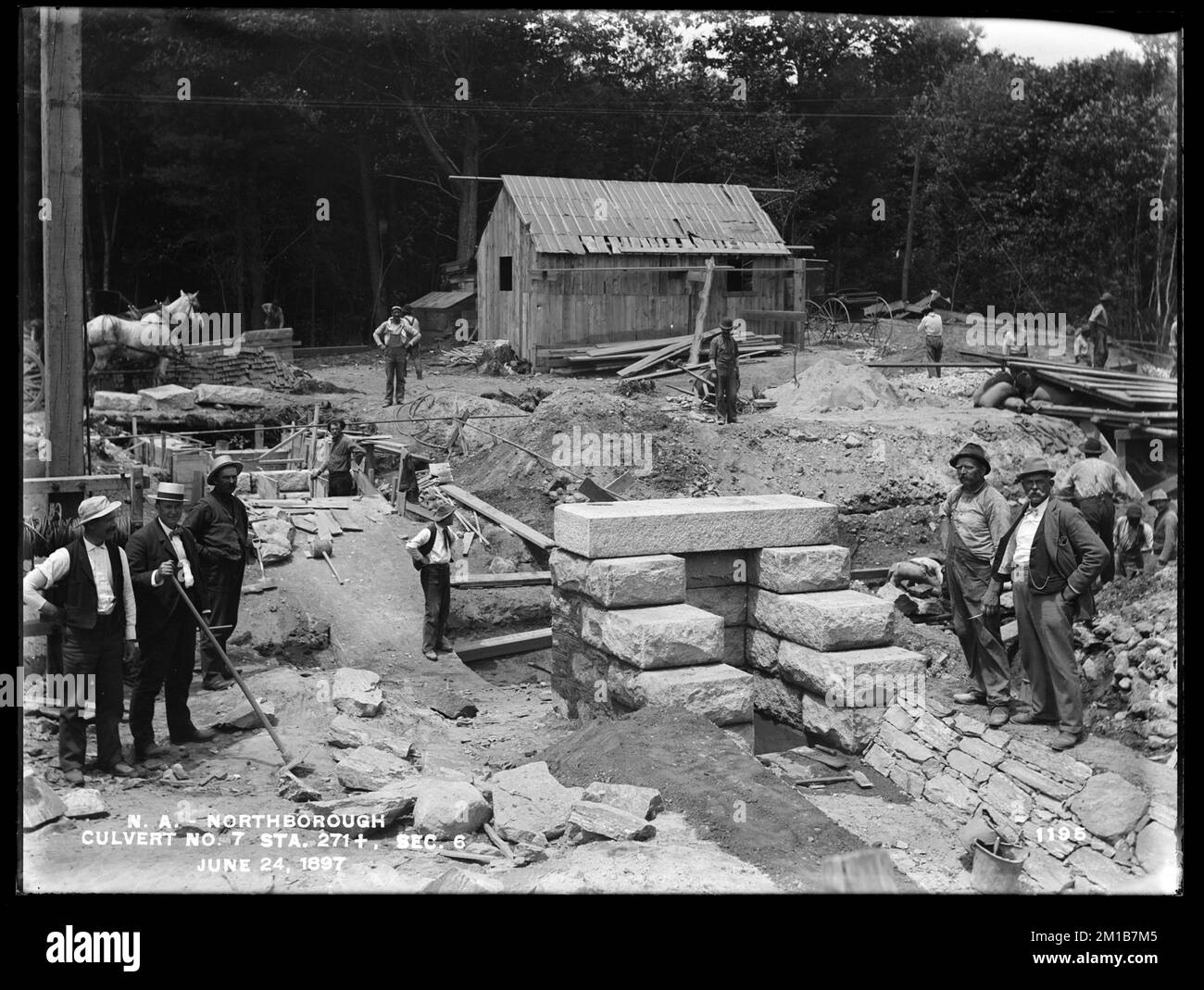 Wachusett Aqueduct, Culvert No. 7, Section 6, station 271+, from the