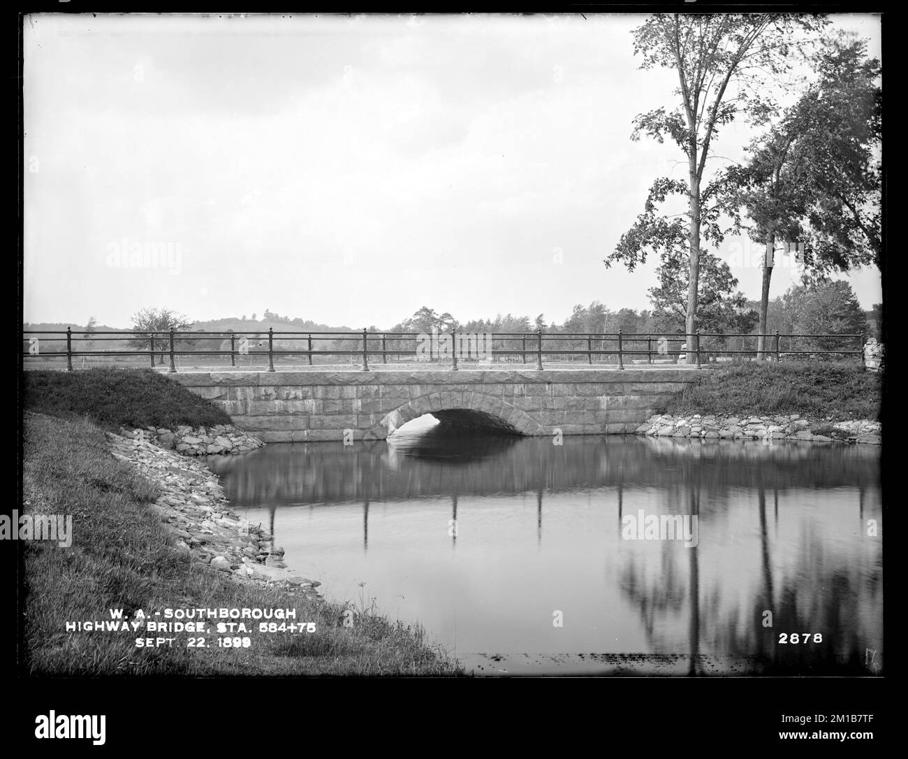 Wachusett Aqueduct, highway bridge, station 584+75, Southborough, Mass