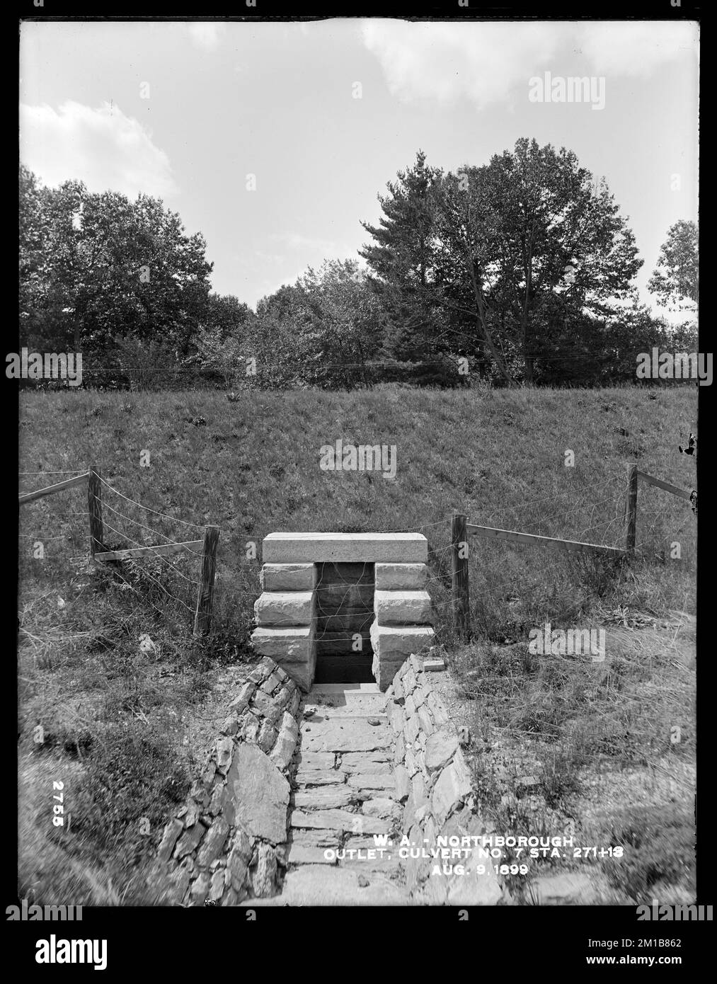 Wachusett Aqueduct, outlet, Culvert No. 7, station 271+13, Northborough