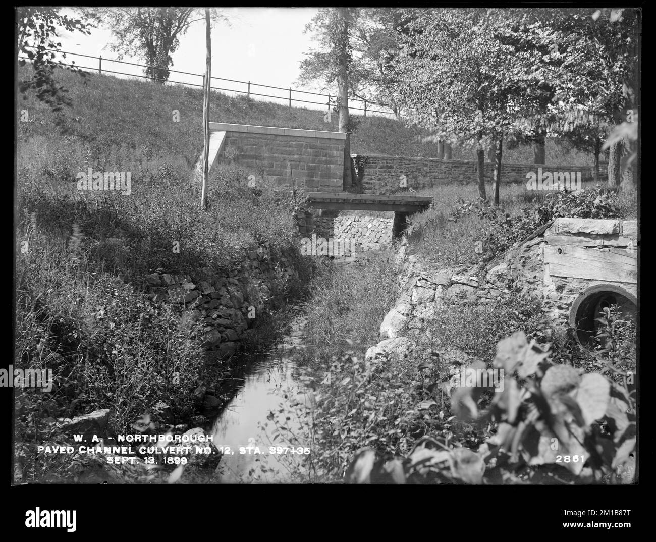 Wachusett Aqueduct, paved channel, Culvert No. 12, station 397+35