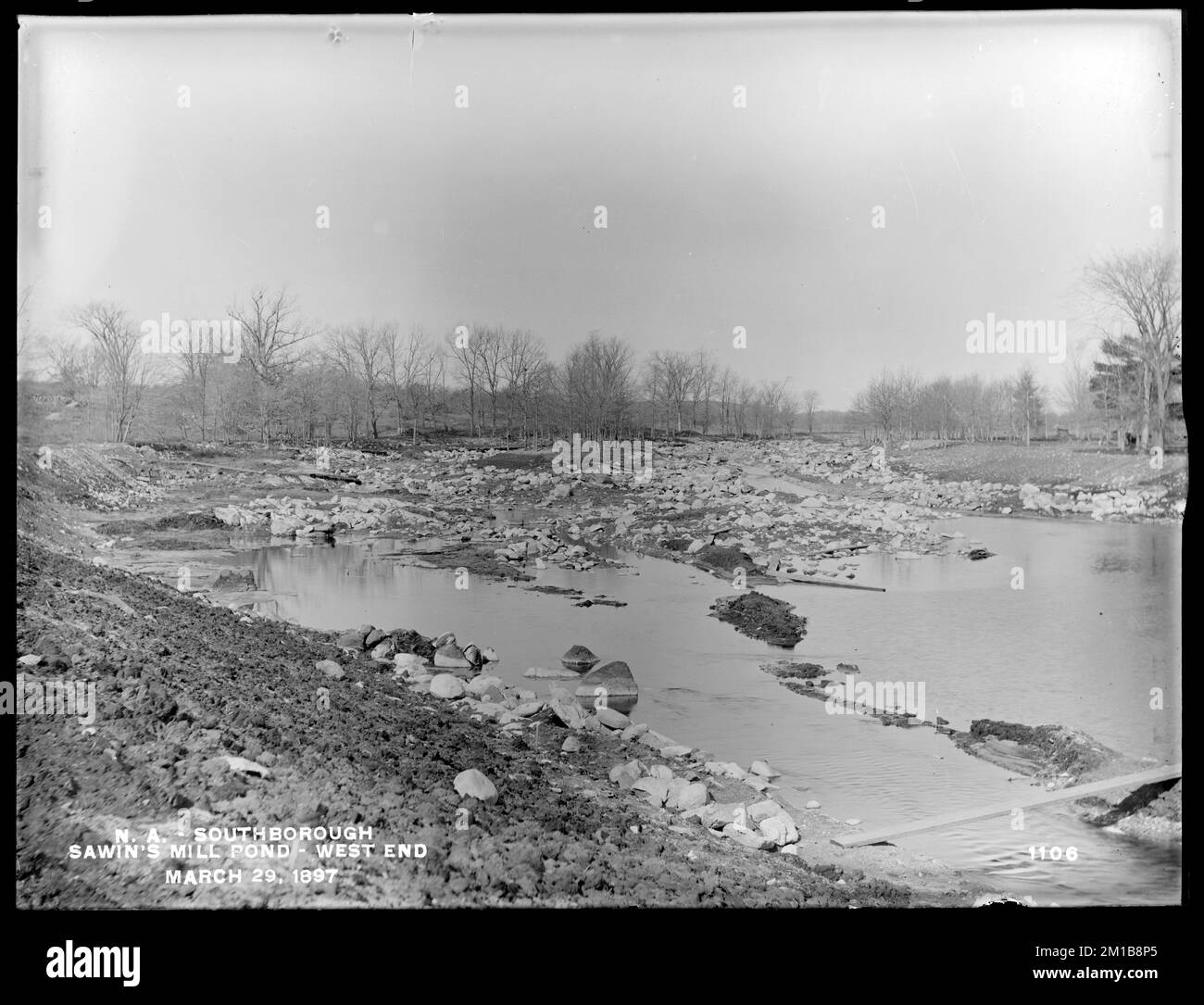 Wachusett Aqueduct, upper (west) end of Sawin's mill pond, Section 11