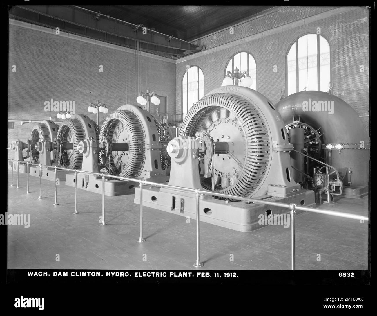 Wachusett Dam, Hydroelectric Power Plant, view of the four electric