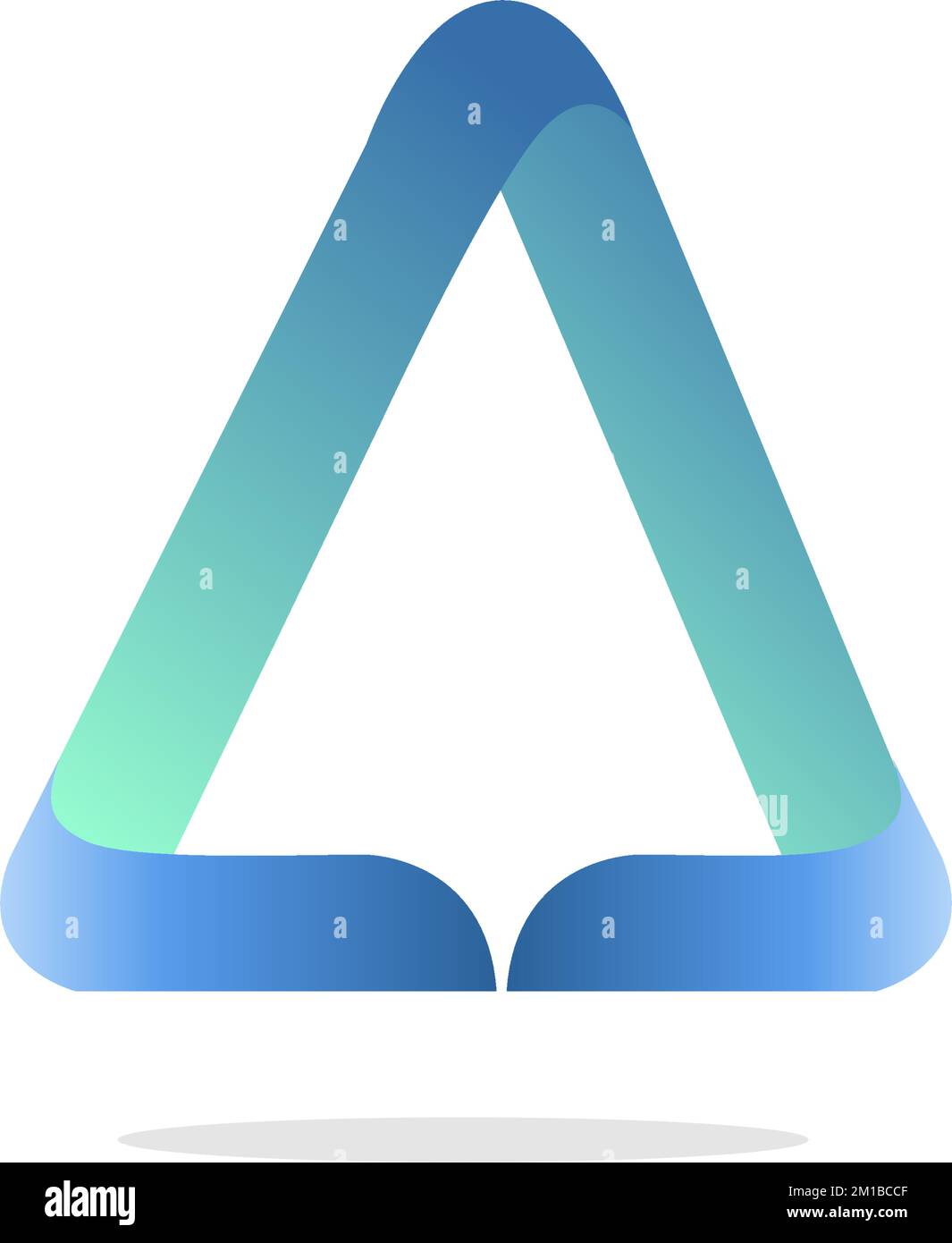 a-brand-or-company-logo-in-the-shape-of-a-triangle-isolated-on-a-white