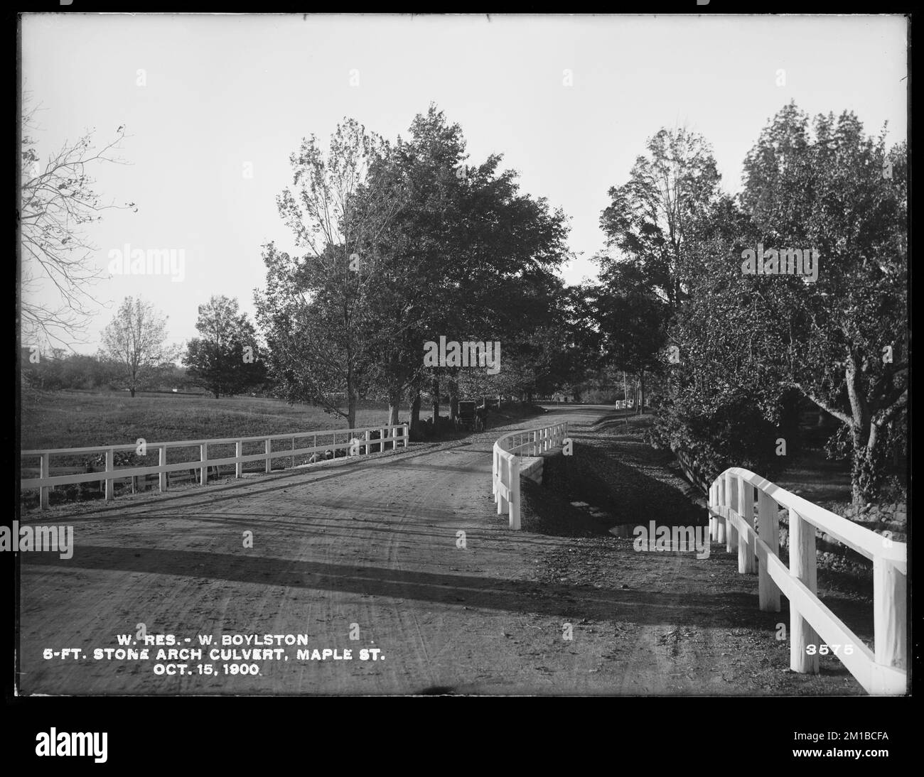Wachusett Reservoir, 5foot stone arch culvert, Maple Street, West