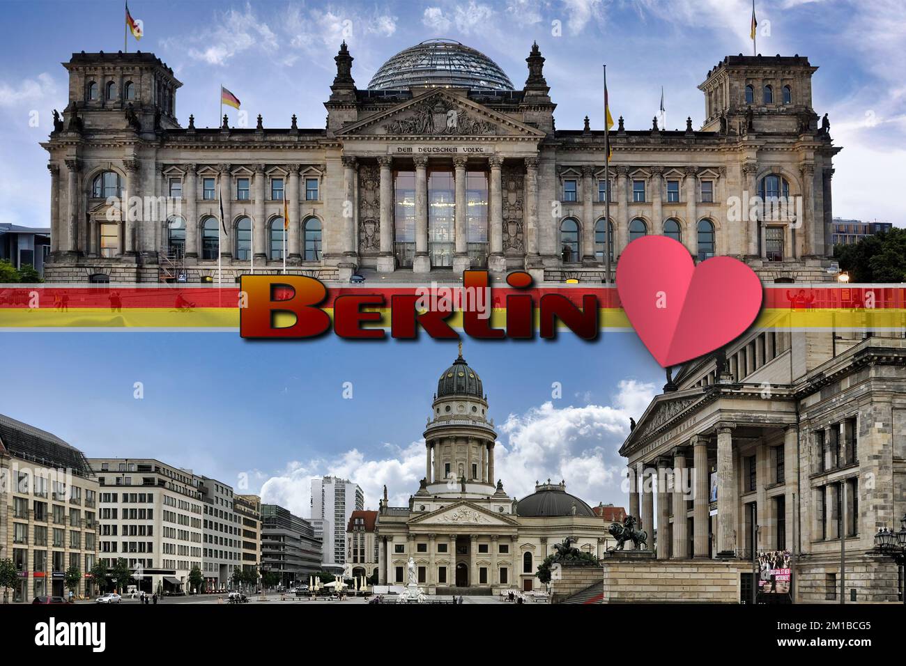 Berlin is the capital of Germany, known as the City of the Wall, has been the symbol of the division of the world into the Western and Eastern Bloc Stock Photo