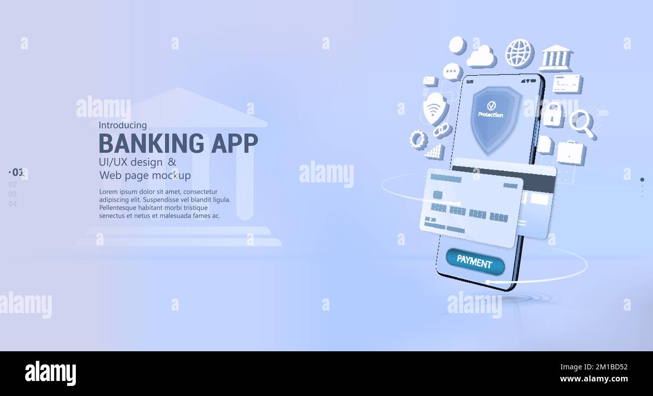 Online banking smartphone application Stock Vector Images - Alamy