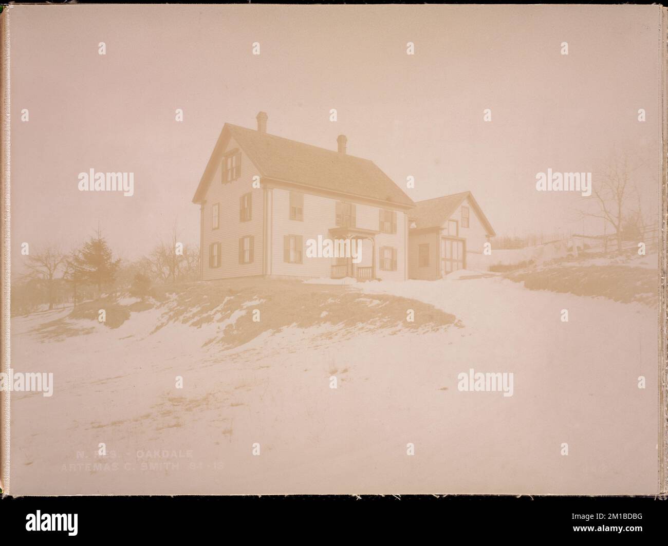 Wachusett Reservoir, Artemas C. Smith's house and stable, near the east