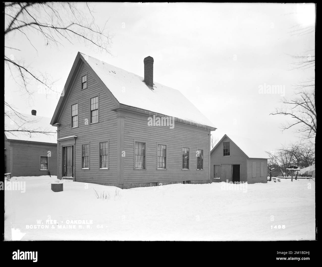 Wachusett Reservoir, Boston & Maine Railroad's house, at the corner of