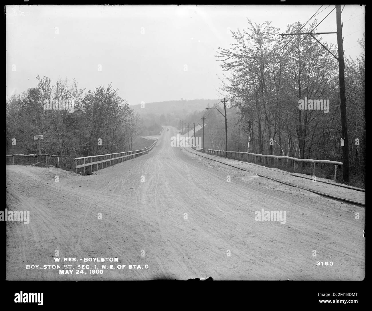 Wachusett Reservoir, Boylston Street, Section 1, northeast of station 0