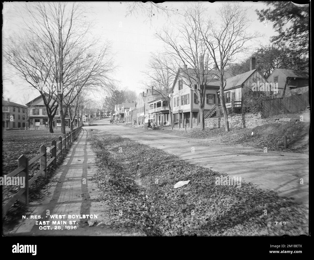 Wachusett Reservoir, East Main Street, from the east end of Common