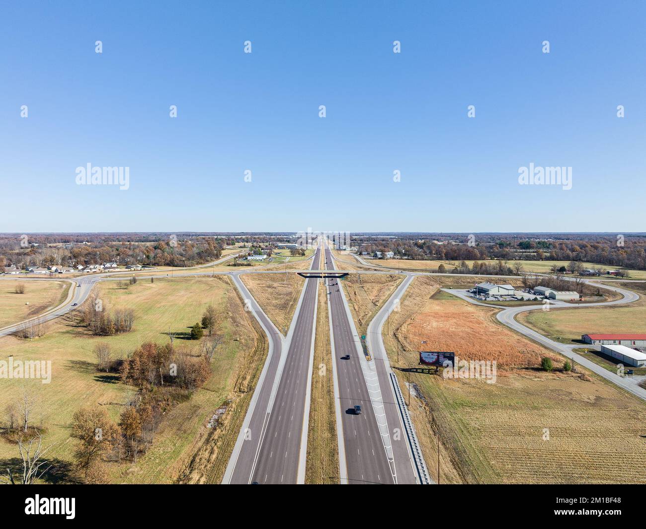 Aerial view of Illinois Route 13 Stock Photo Alamy