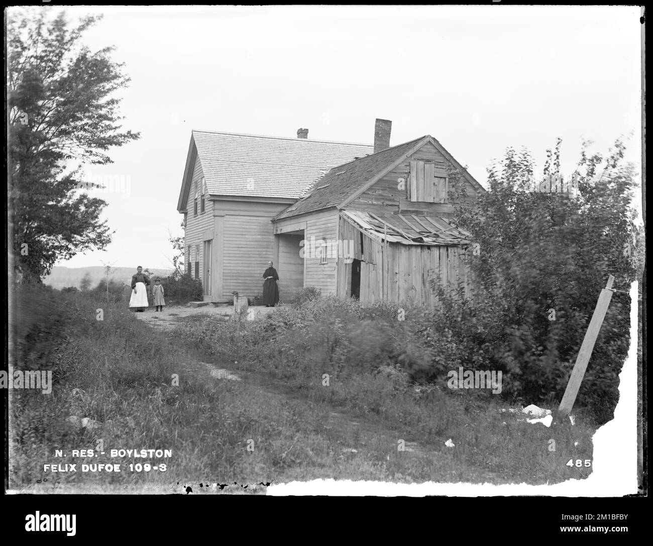 Wachusett Reservoir, Felix Dufoe's house, from the east, Boylston, Mass