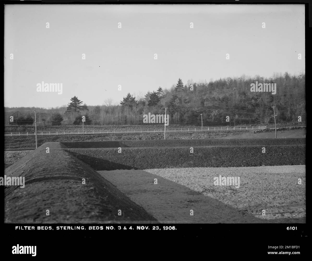 Wachusett Reservoir, Filterbeds Nos. 3 and 4, on brook emptying into