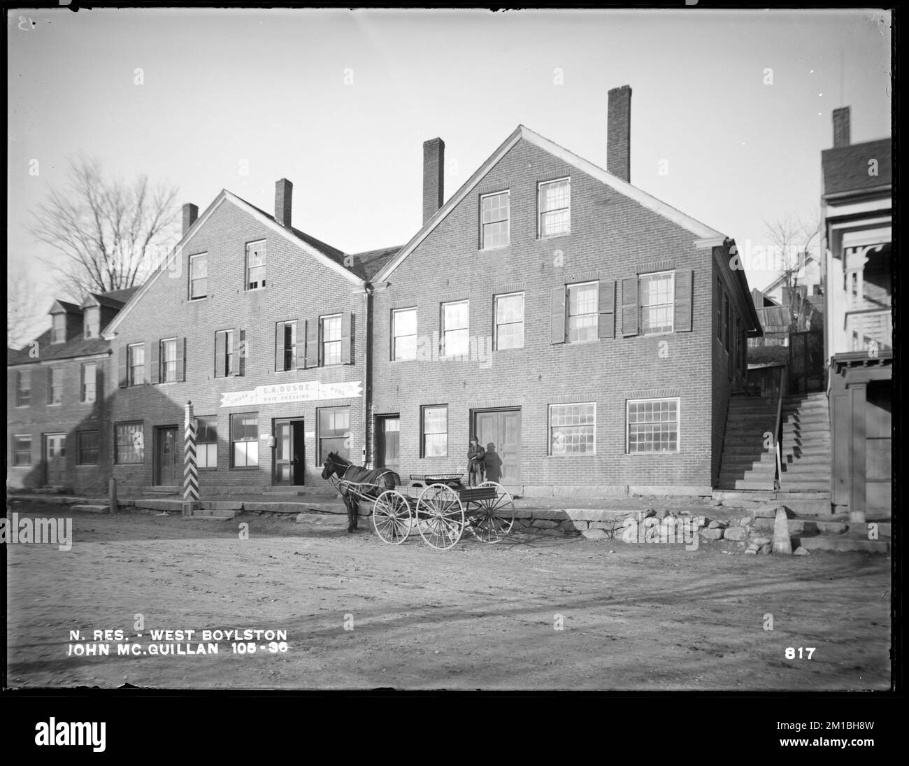 Wachusett Reservoir, John McQuillan's brick block, on the north side of
