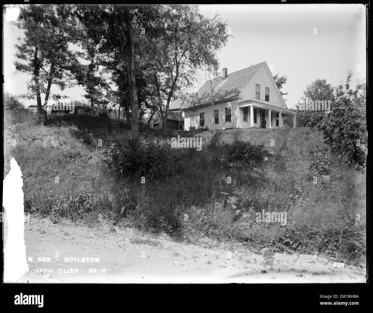 Wachusett Reservoir, Joseph Clish's house, from the south, Boylston