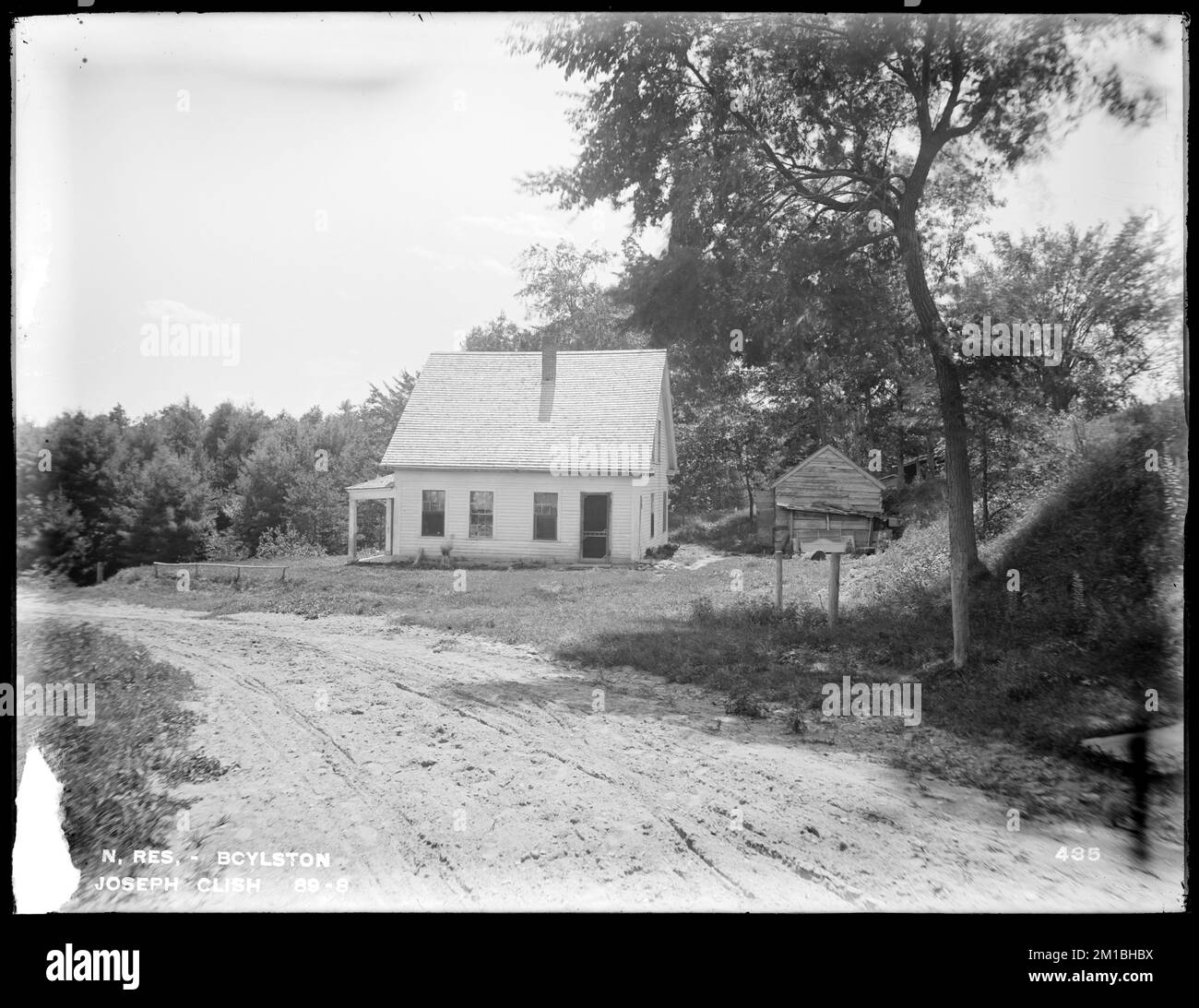 Wachusett Reservoir, Joseph Clish's house, from the north, Boylston