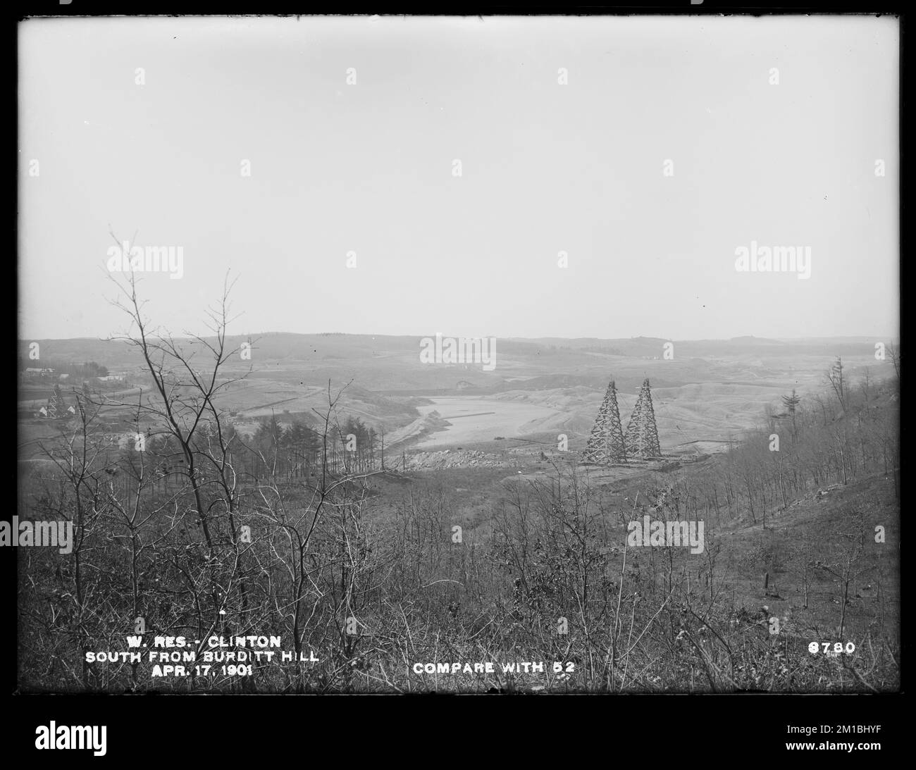 Wachusett Reservoir, looking up the valley from Burditt Hill,